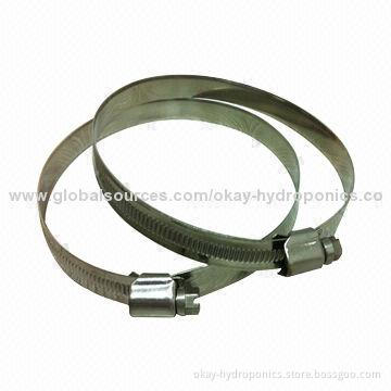 Stainless Steel Type Hose Clamp, 12mm Bandwidth, Polish Surface Treatment